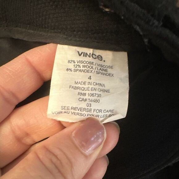 Vince Dress Pants Size 4 Wool Blend Cropped Leg Front Seam - Picture 4 of 7